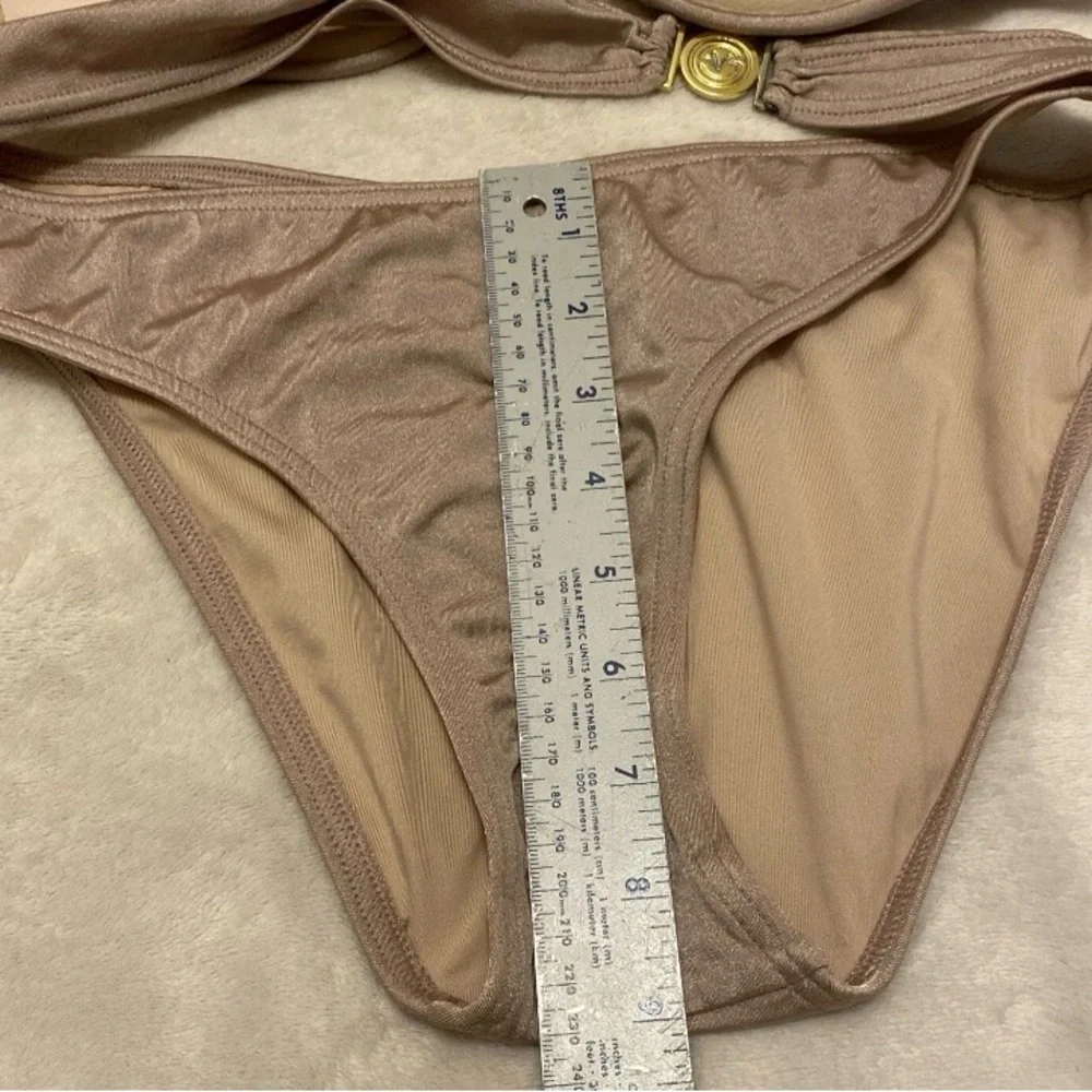Victoria's Secret Beige Shimmer Twist Bandeau Bikini - Picture 16 of 16